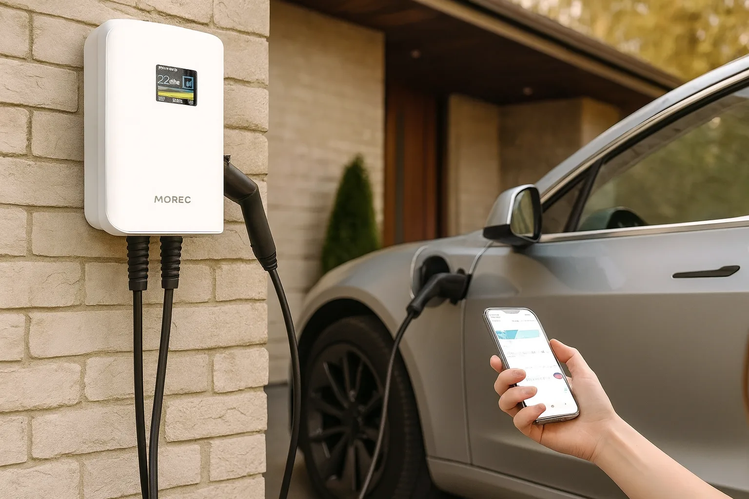 Morec Wallbox Triphasé — Application et Connectivité